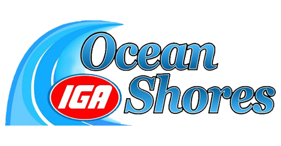 A theme logo of Ocean Shores IGA