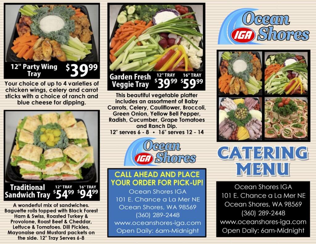 Catering Menu - Ocean Shores IGA
